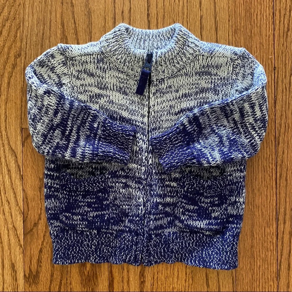 Cozy baby zip up sweater